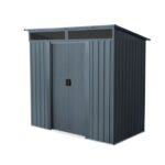 KOVINSKA VRTNA HIŠKA VITAVIA LIEGE 64, MAT ANTRACIT 180X184X109 - slika 2